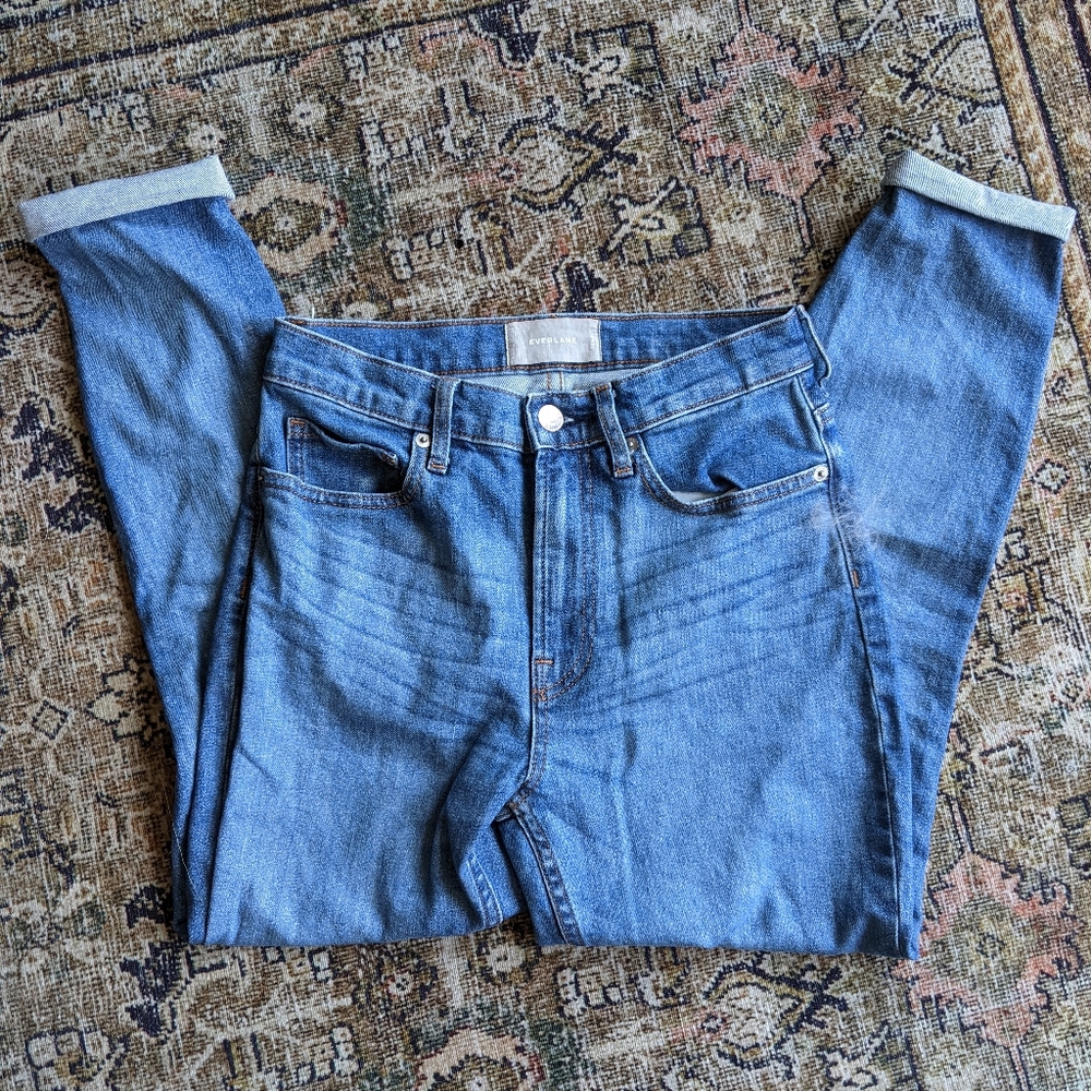 everlane • high rise ankle jeans